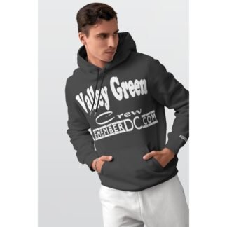 *Hoodie - Valley Green Crew - Remember DC! White Print on Dark Grey